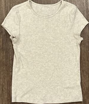 American Eagle Ribbed Slim Fit Shirt Womens XS Beige Tan Soft AE Top Neutral